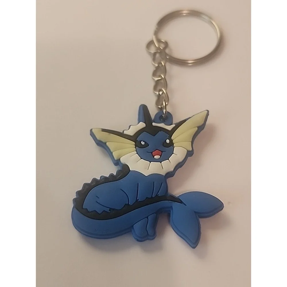 Small Vaporeon Pokémon 2 Sided Rubber Keychain‎